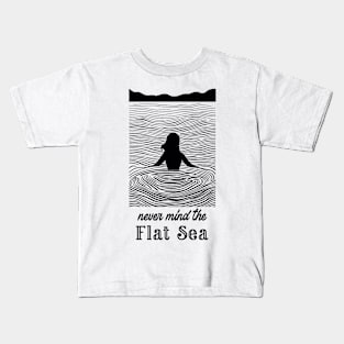 never mind the flat sea, surf girl vibes, v1 Kids T-Shirt